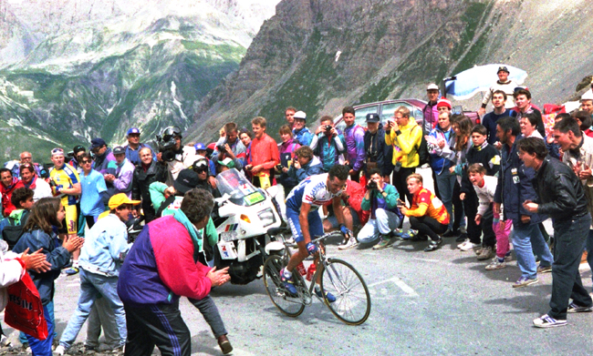 Roche rides in the 1993 Tour de France