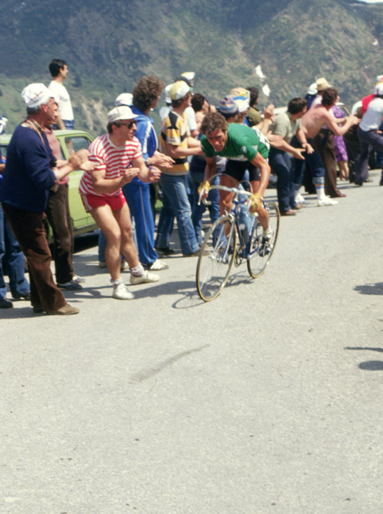 Lucien van Impe riding to Boario Terme n stage 17 of the Giro d'Italia