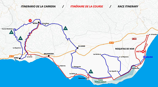 Almeria course map