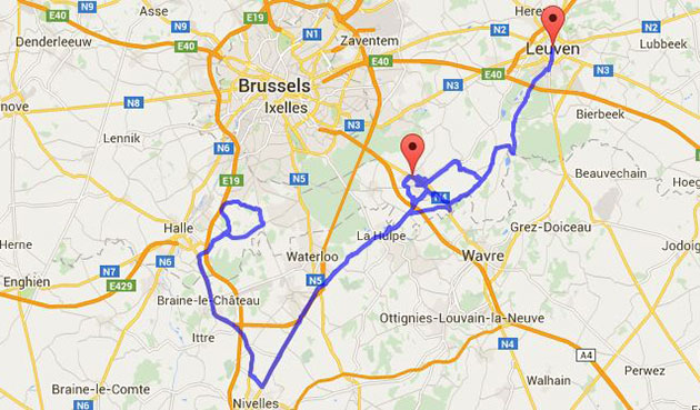 2016 Brabantse Pijl map