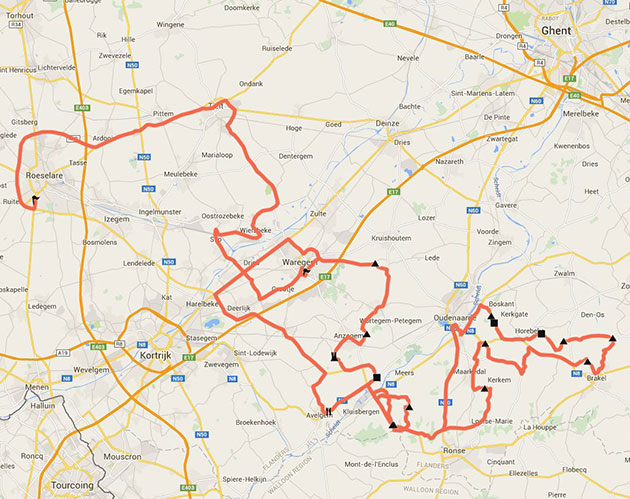 2016 Dwars Door Vkaanderen map
