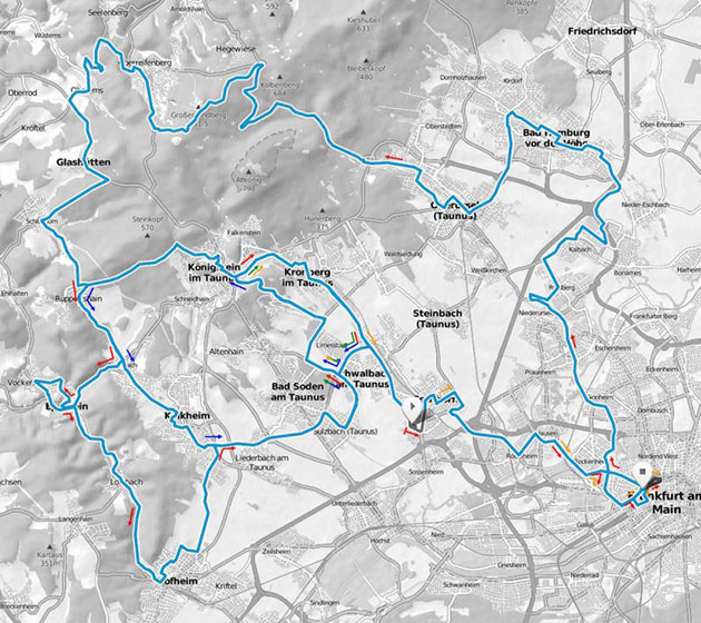 Eschborn-Frankfurt map