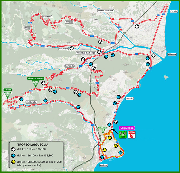 2019 Trofeo laigueglia map