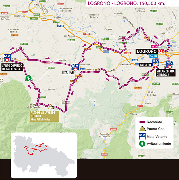 2017 Vuelta Rioja map