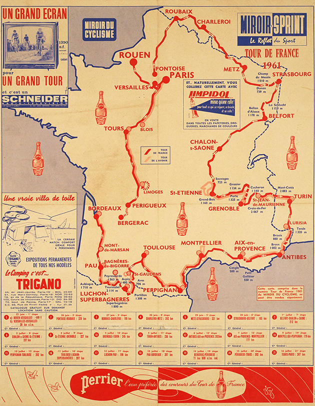 1961 tour de france route