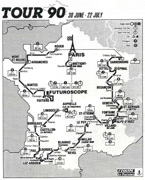 1990 route map