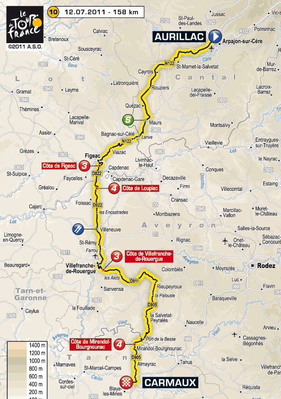Stage 10 route map