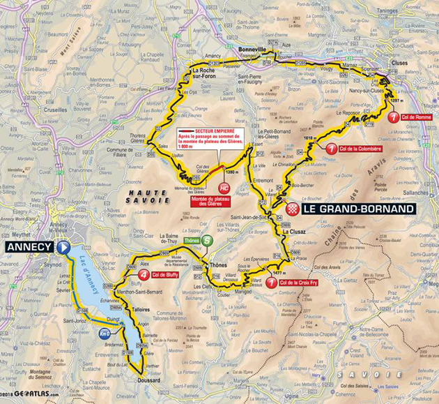 2018 Tour de france stage 10 map