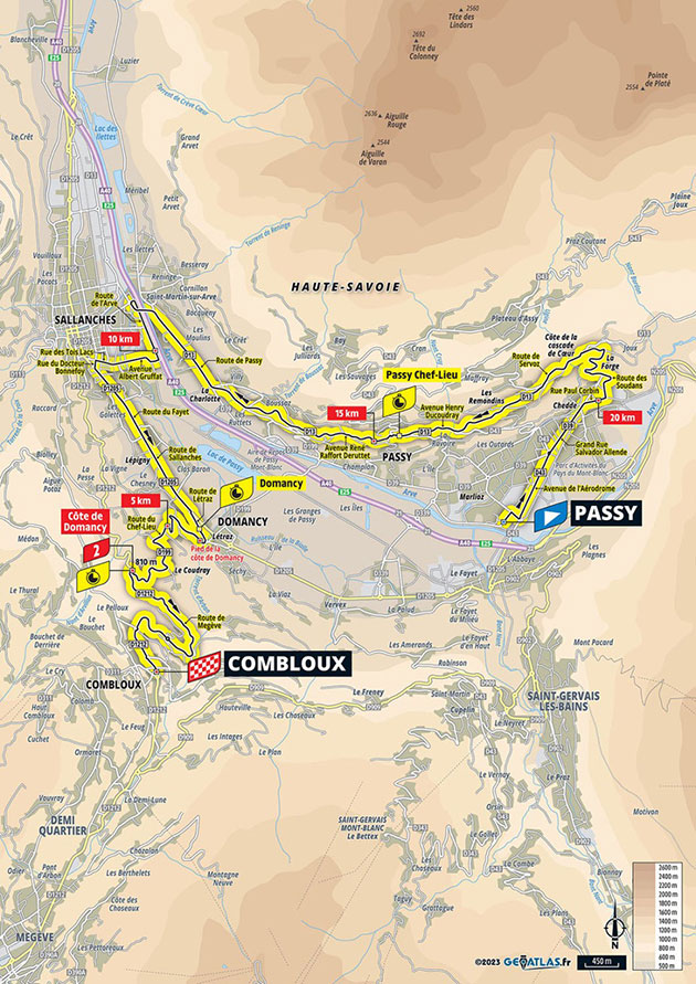 2023 Tour de france stage 16 map