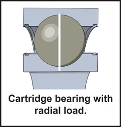 cartridge bearing iwth radial load