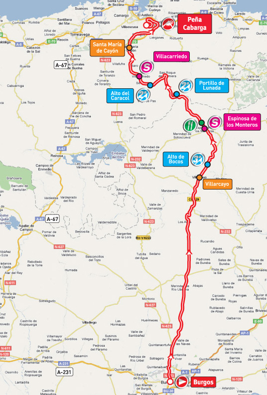 Stage 14 route map