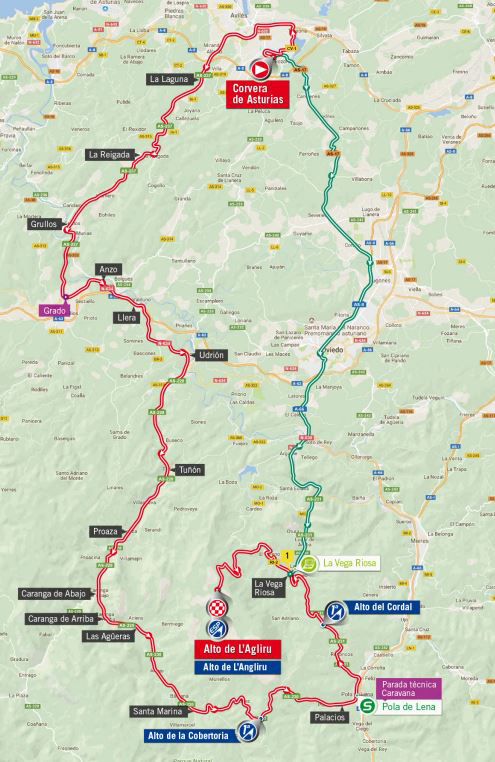 Vuelta stage 20 map