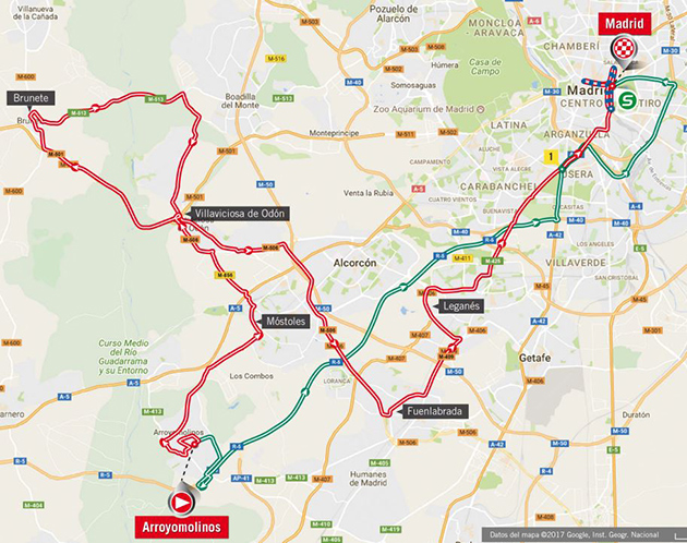 Vuelta stage 21 map