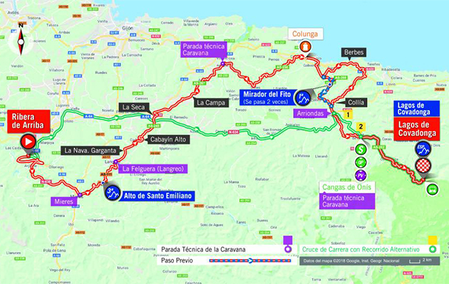 Vuelta stage 15 map