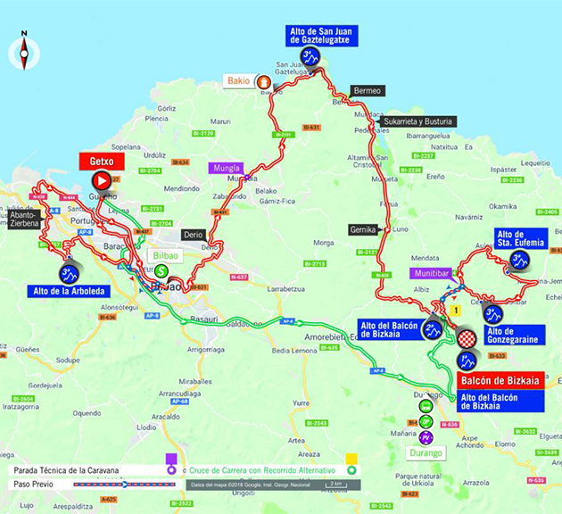 Vuelta stage 17 map
