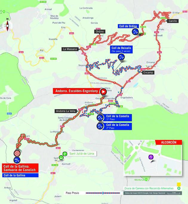 Vuelta stage 20 map