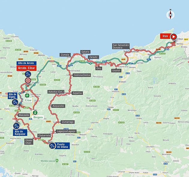Vuelta stage 1 map