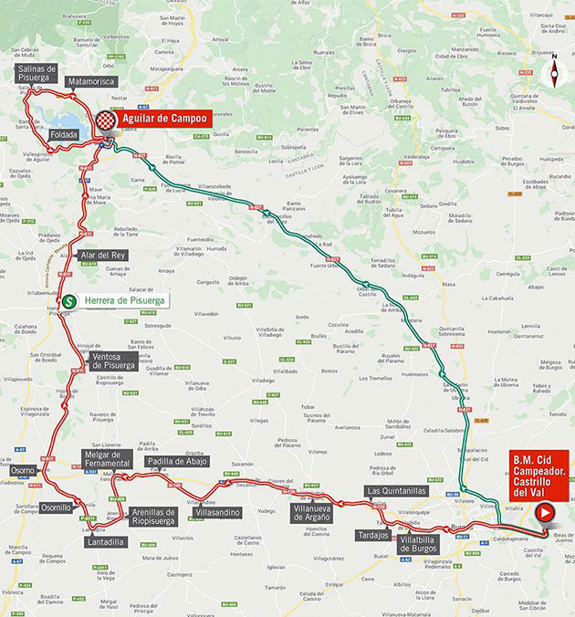 Vuelta stage 9 map