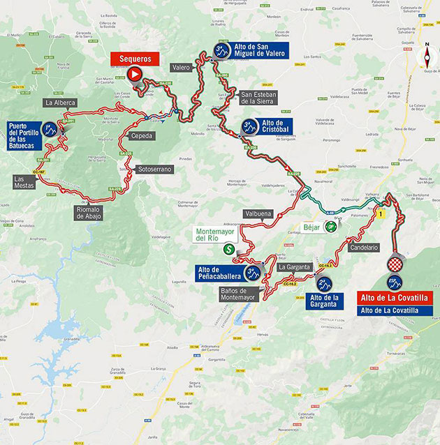 Vuelta stage 17 map