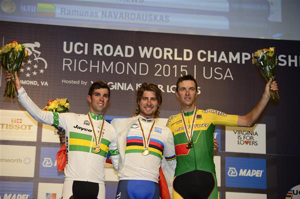 Men's world championships podium